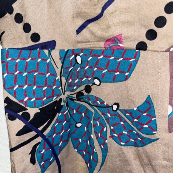 Maeve Women's Floral Cotton V-Neck Dress Size 2 Multicolor - Picture 6 of 8